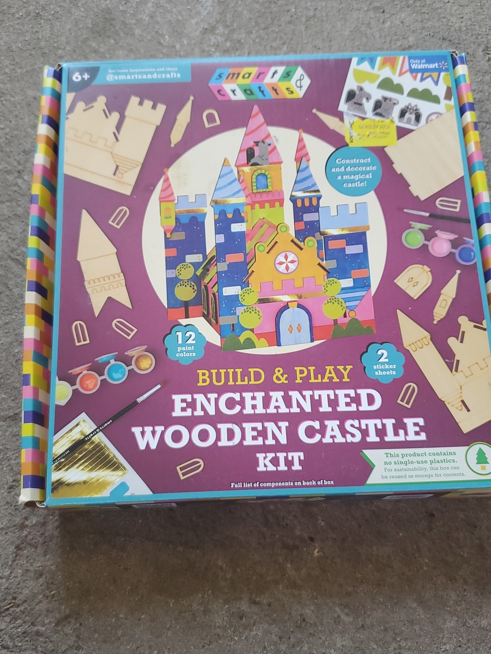 Build & Play Enchanted Wooden Castle Kit - Purple